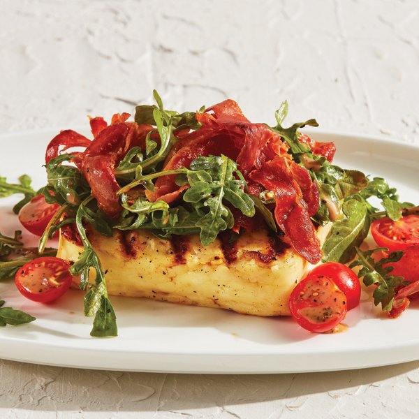 Grilled Haloumi with Arugula Salad