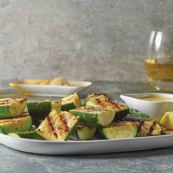 Grilled Zucchini with Lemon Parmesan Vinaigrette