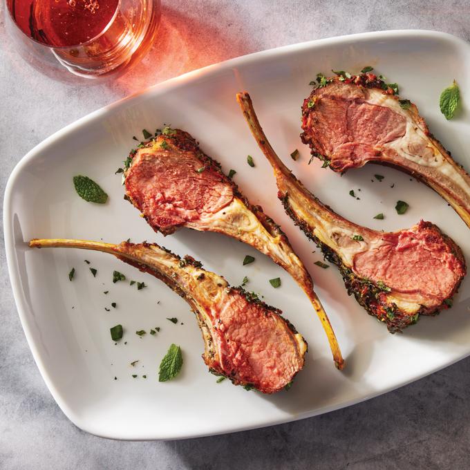 Harissa and Herb Crusted Lamb Chops Recipe from H-E-B