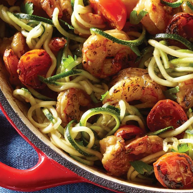 Herbed Shrimp Scampi With Zucchini Noodles Recipe From H-e-b