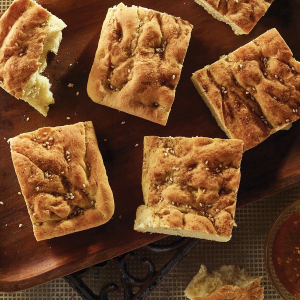 Homemade Focaccia Bread with Za'atar