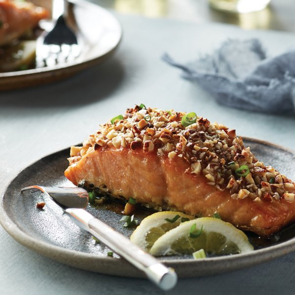 Honey Glazed Almond Salmon