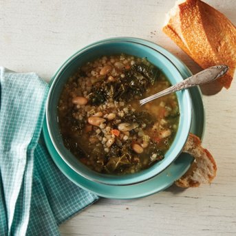 Kale and White Bean Soup with Fennel and Couscous