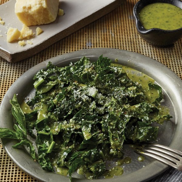 Kale, Basil and Pecorino Salad