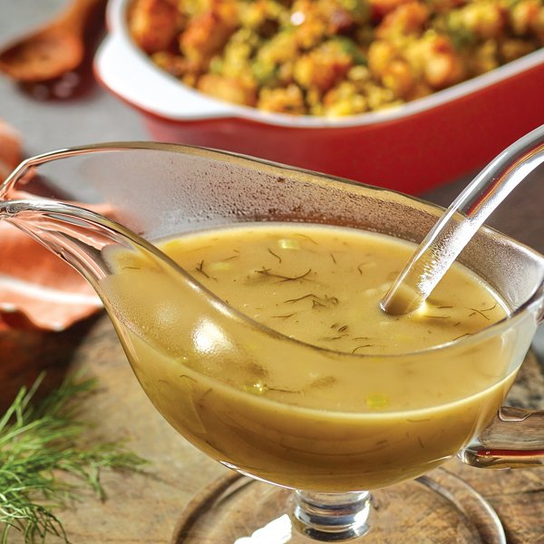 Leek and Fennel Frond Gravy