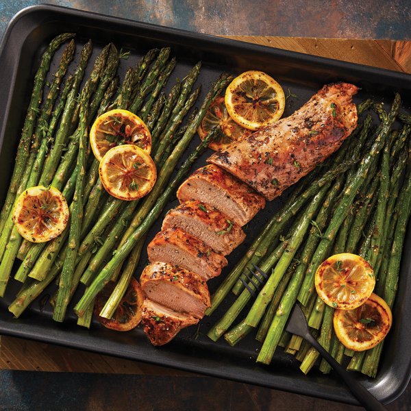 Lemon Garlic Sheet Pan Pork Tenderloin with Veggies