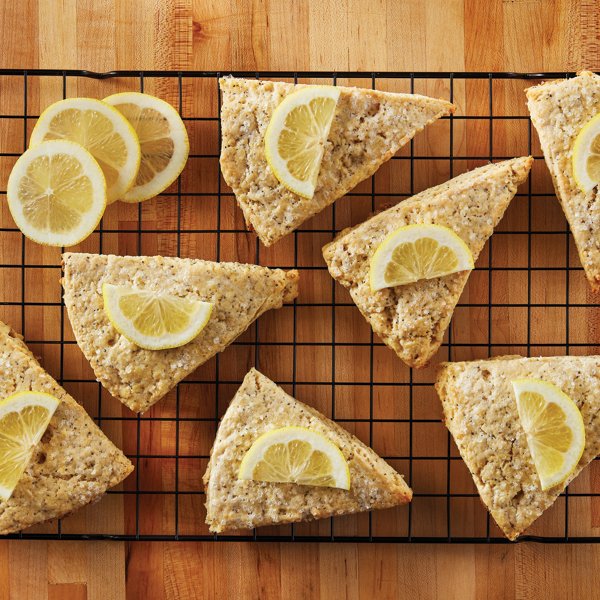 Lemon Poppyseed Scones made with Non-dairy Yogurt