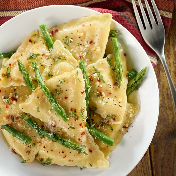 Lemon Ricotta Ravioli with Browned Butter and Herbs
