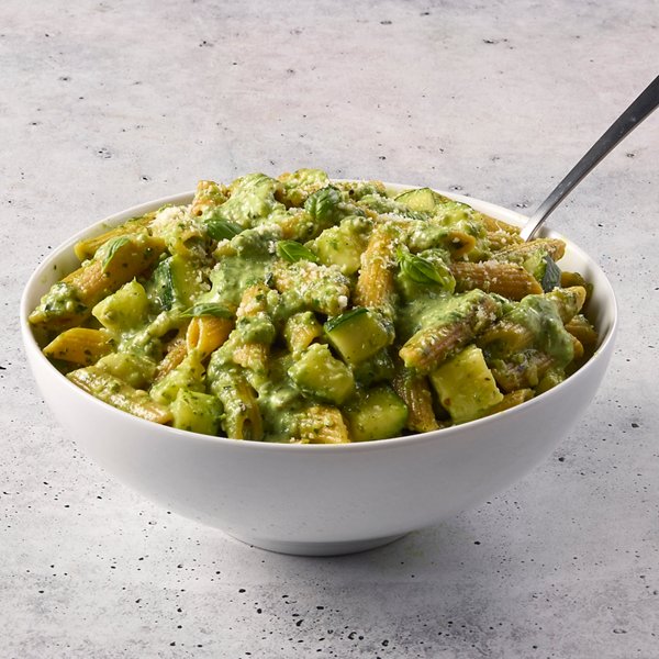 Lentil Pasta with Zucchini & Creamy Pesto