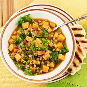 Lentil Stew with Kale & Sweet Potatoes