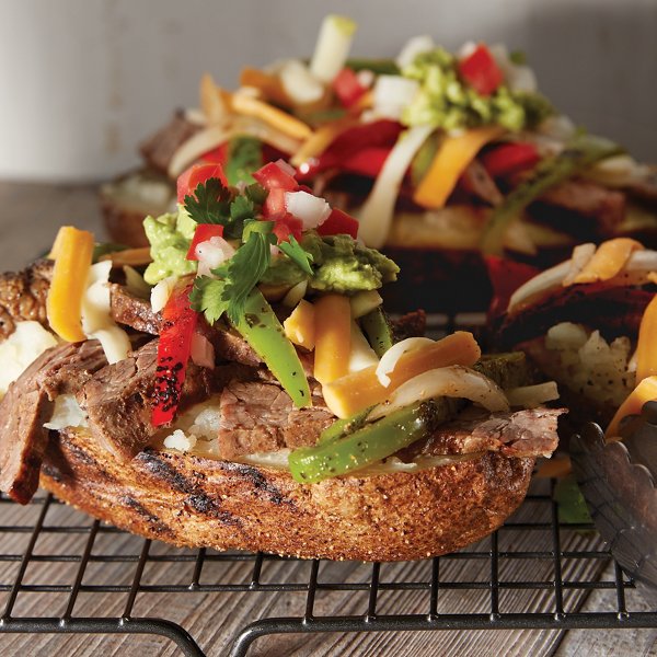 Loaded Beef Fajita Baked Potato