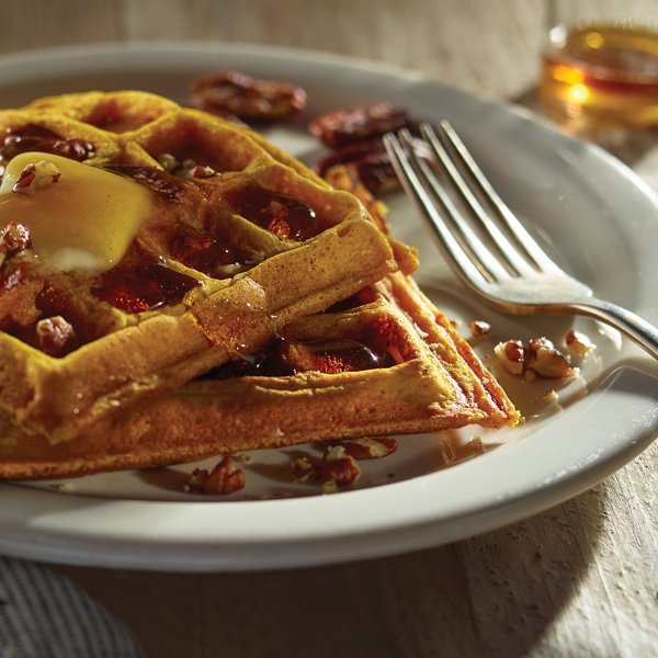 Malted Pumpkin Buttermilk Waffles