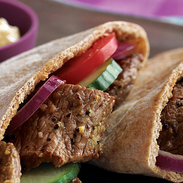 Mediterranean Beef Pitas