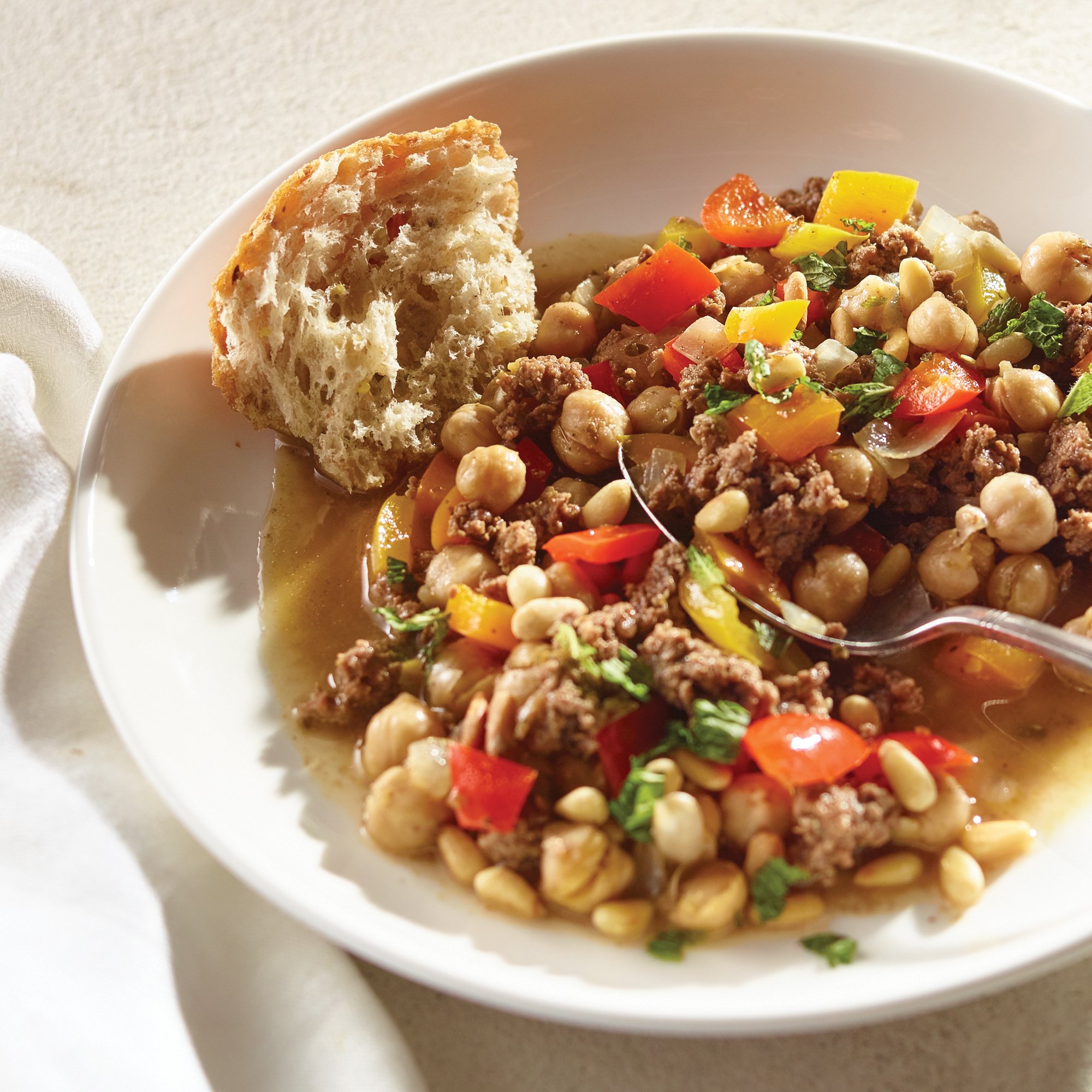 Mediterranean Spiced Bison and Chickpea Stew Recipe from H-E-B