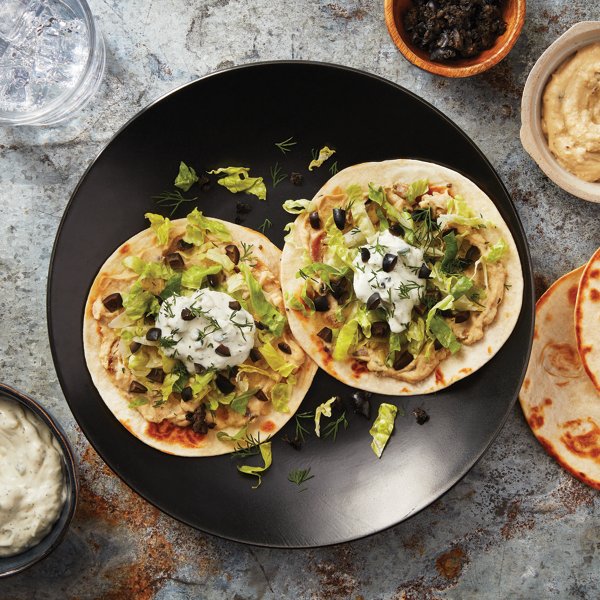 Mediterranean Tortilla Pizza