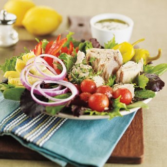 Mediterranean Tuna Antipasto Salad