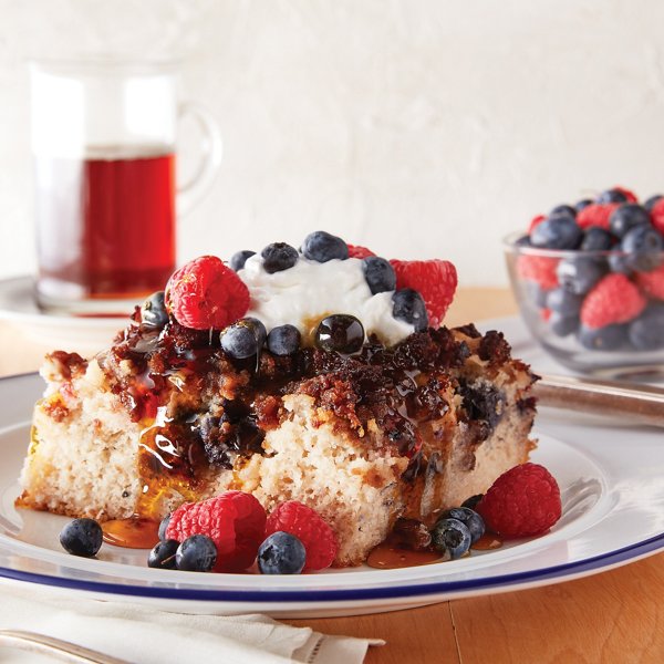 Mixed Berry Pancake Sausage Bake