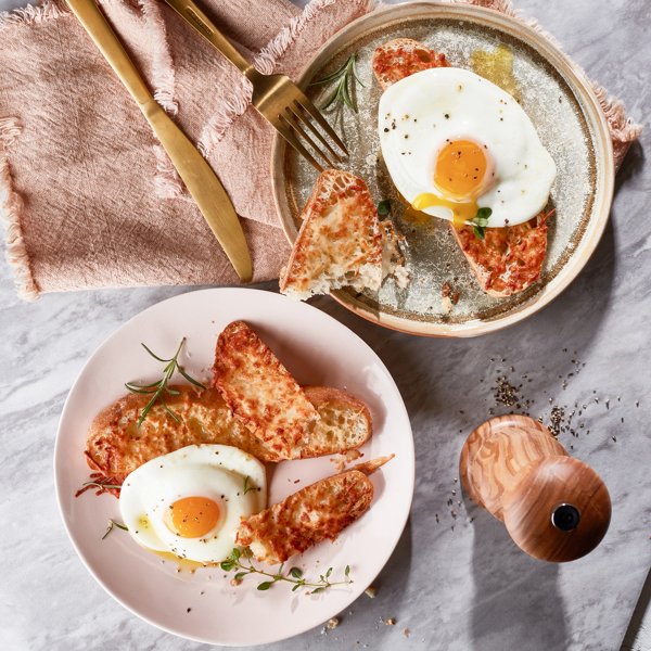 Olive Oil Poached Egg on Pecorino Toast