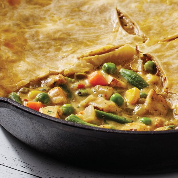 One Pan Green Chili Chicken Pot Pie