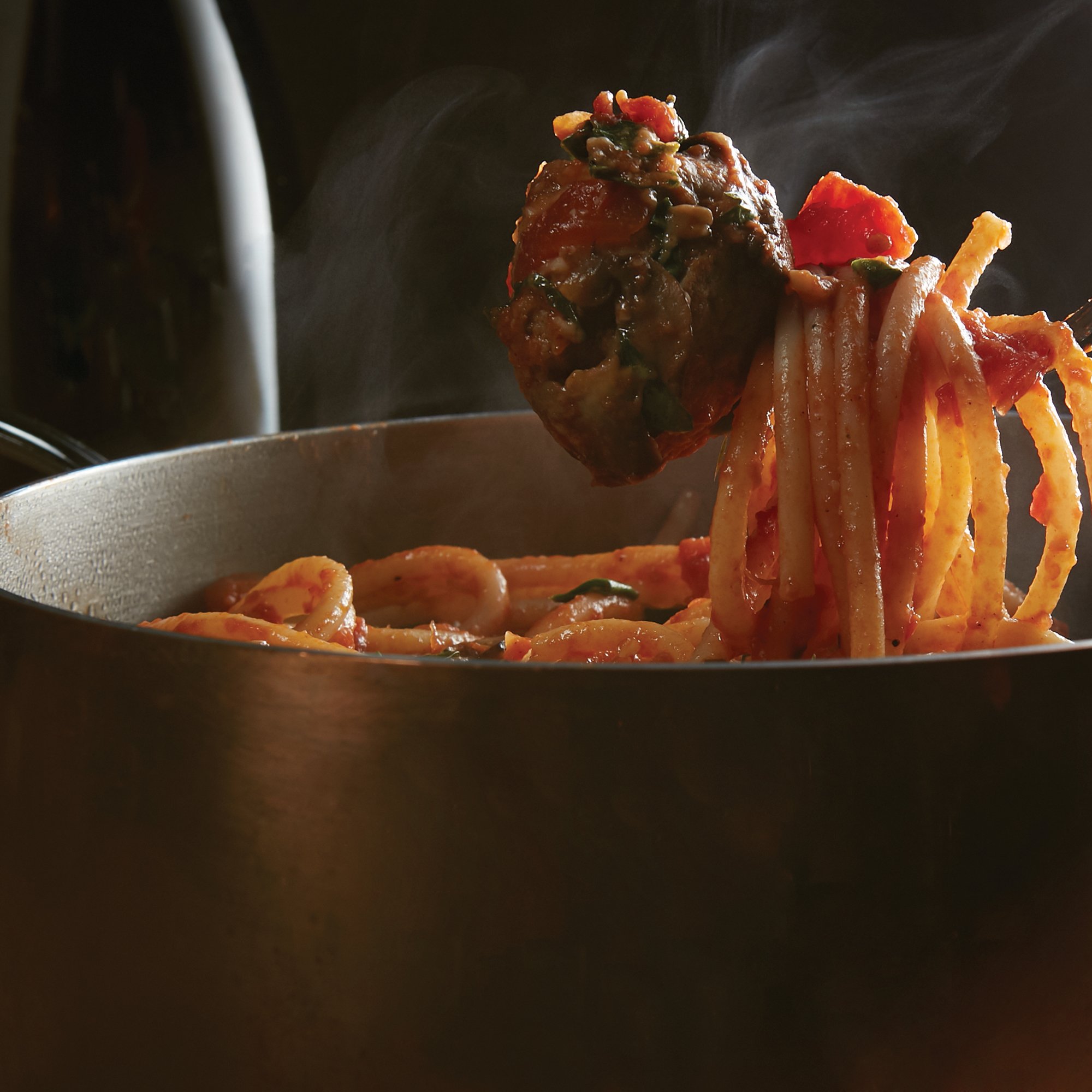 One Pan Spaghetti Florentine with Meatballs-image