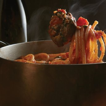 One Pan Spaghetti Florentine with Meatballs