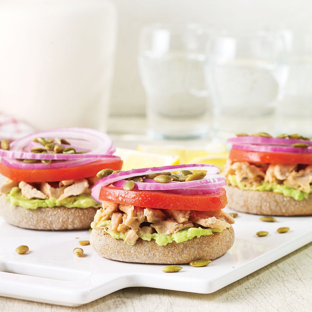 Open Faced Salmon Stackers Recipe from HEB