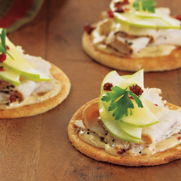 Open Faced Turkey Apple Sandwiches