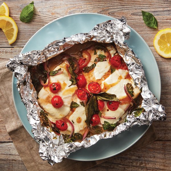 Oven Roasted Red Snapper Caprese