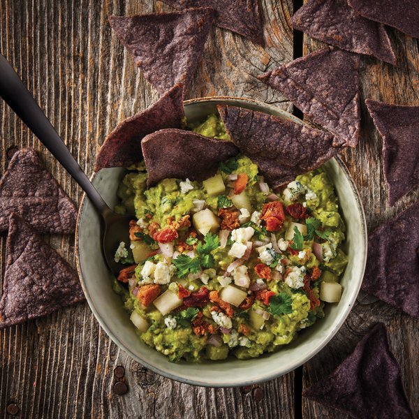 Pear Bacon and Blue Cheese Guacamole