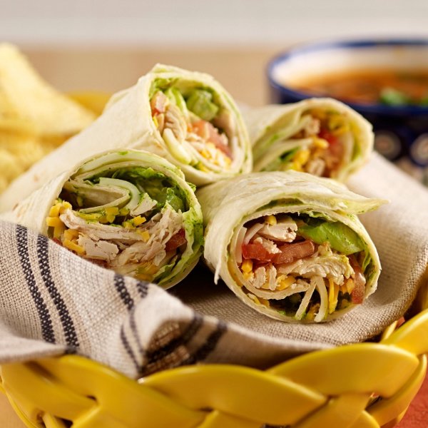 Pesto Chicken Club Wraps