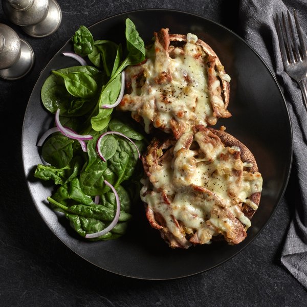 Philly Cheesesteak Stuffed Portobello Mushrooms