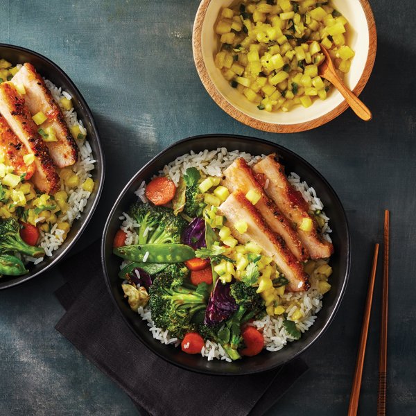 Pineapple Habanero Pork Belly Bowl