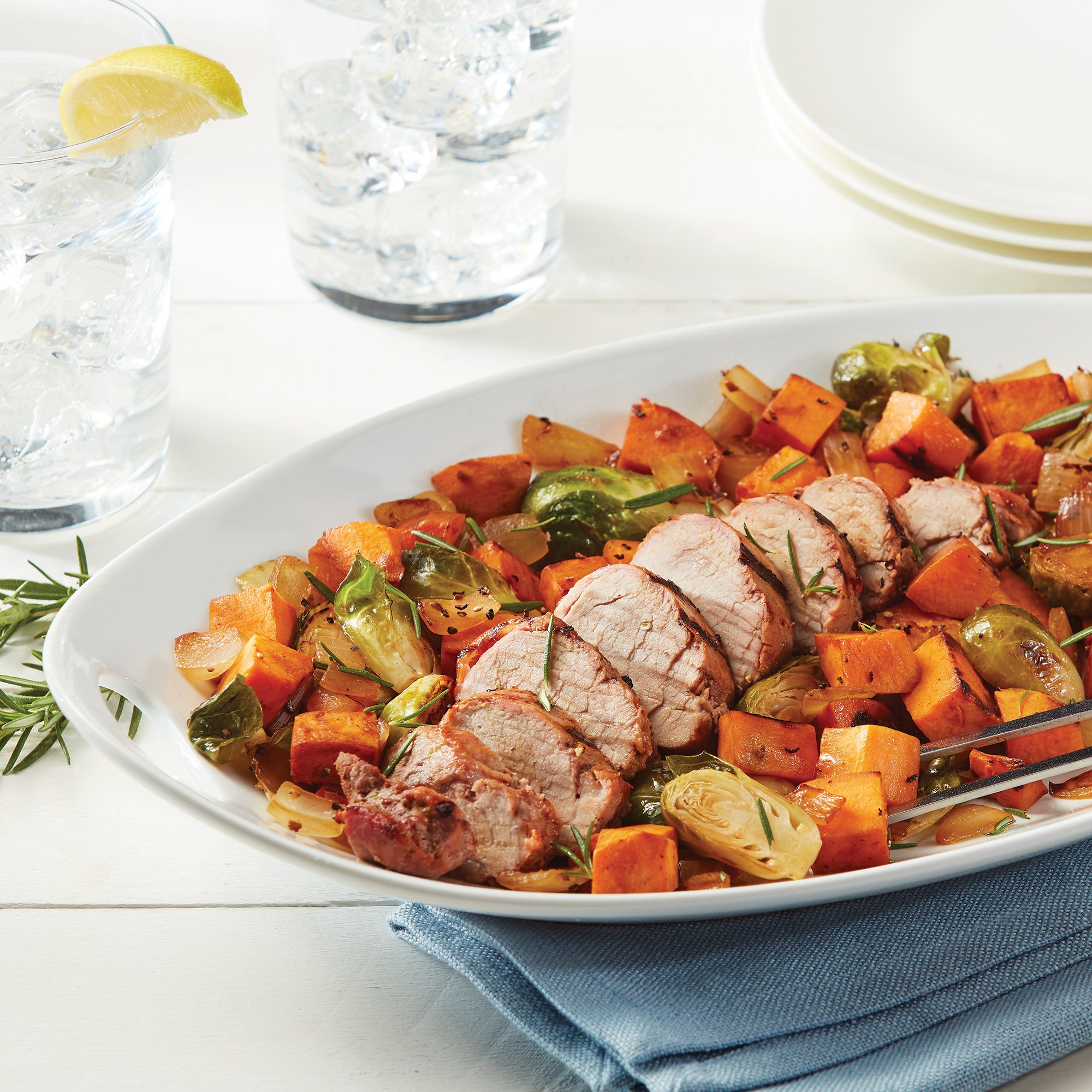 Pork Tenderloin with Rosemary Roasted Vegetables Recipe from H-E-B