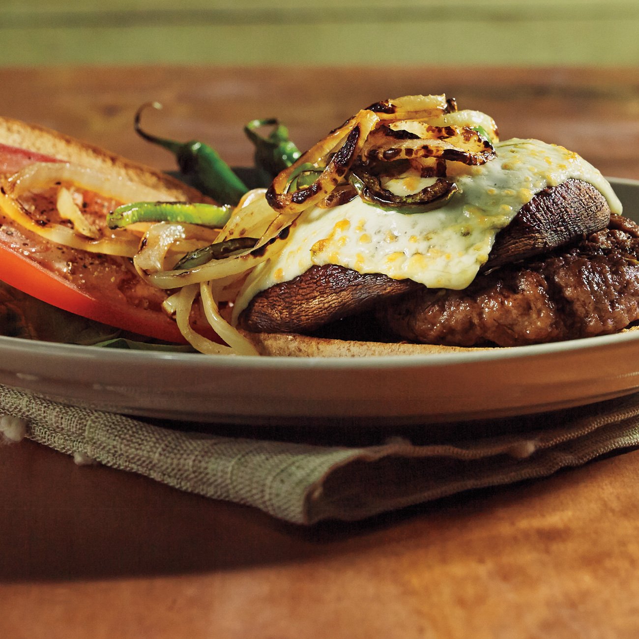 Portobello and Beef Patty Melt Recipe from HEB