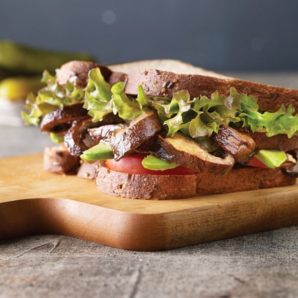 Portobello Avocado Lettuce and Tomato Sandwiches