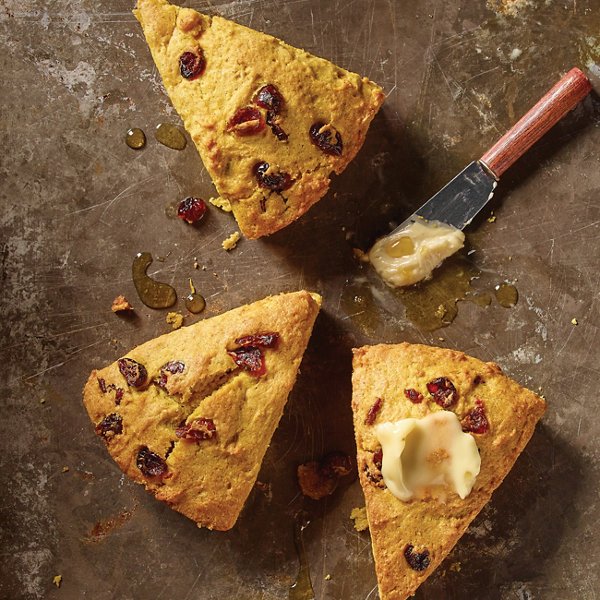 Pumpkin & Cranberry Scones with Maple Butter