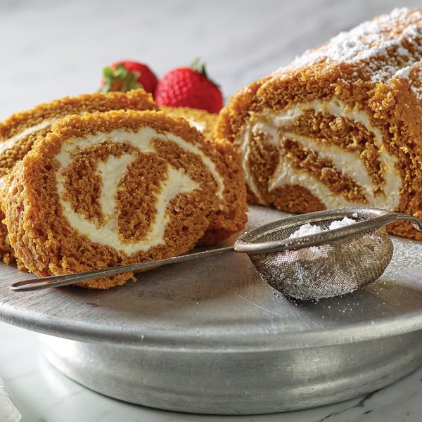 Pumpkin Log with Cream Cheese Buttercream