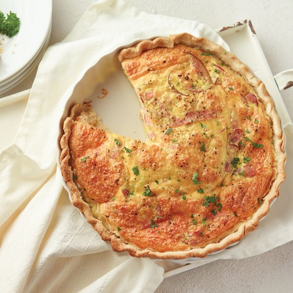 Quick Ham and Cheese Quiche