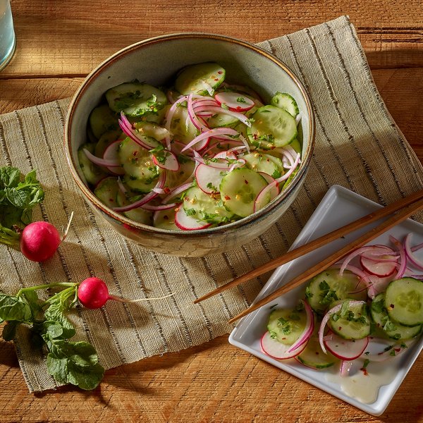 Quick Pickled Asian Style Cucumber Salad