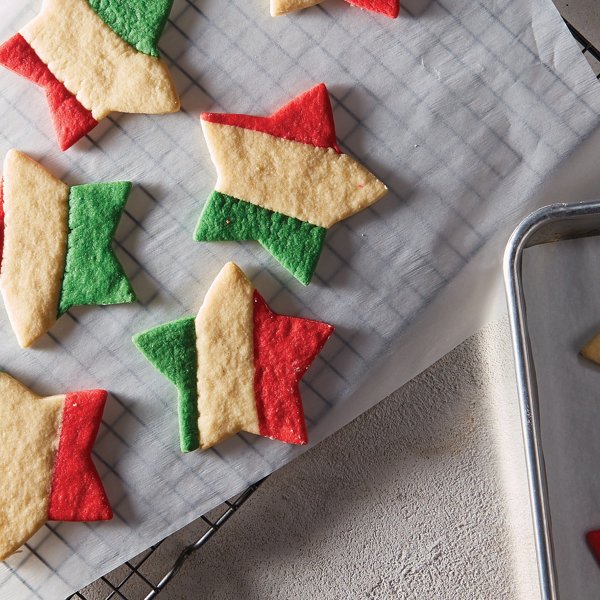 Red & Green Striped Roll Out Cookies