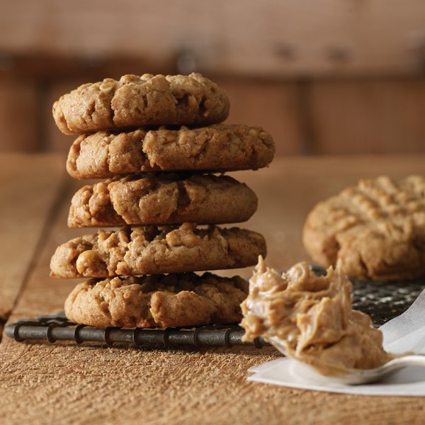 Reduced Sugar Peanut Butter Cookies