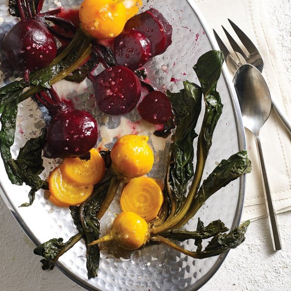 Roasted Beets with Warm Citrus Shallot Vinaigrette