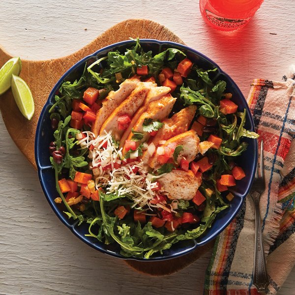 Roasted Chicken and Sweet Potato Fiesta Bowl
