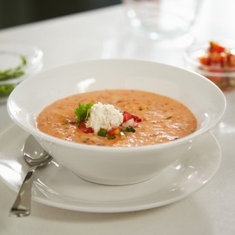 Roasted Red Pepper Crab Bisque