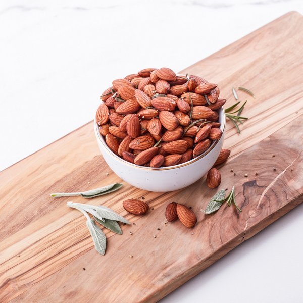 Sage and Rosemary Fried Almonds