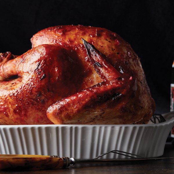 Sake Brined Turkey with Charred Plum Butter