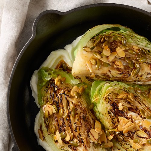 Salsa Macha Seared Cabbage