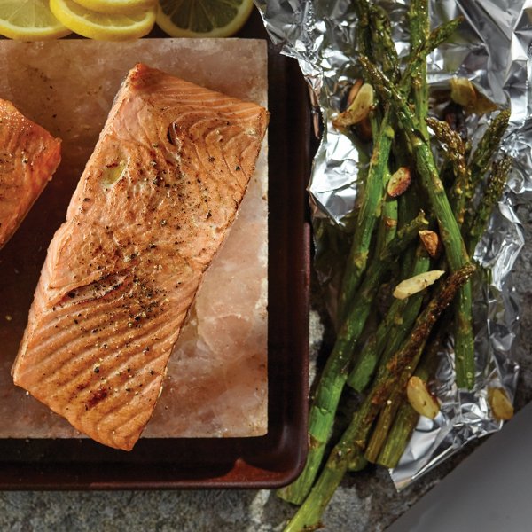 Salt Block Grilled Salmon