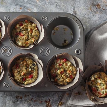 Savory Spinach and Pepper Breakfast Muffin