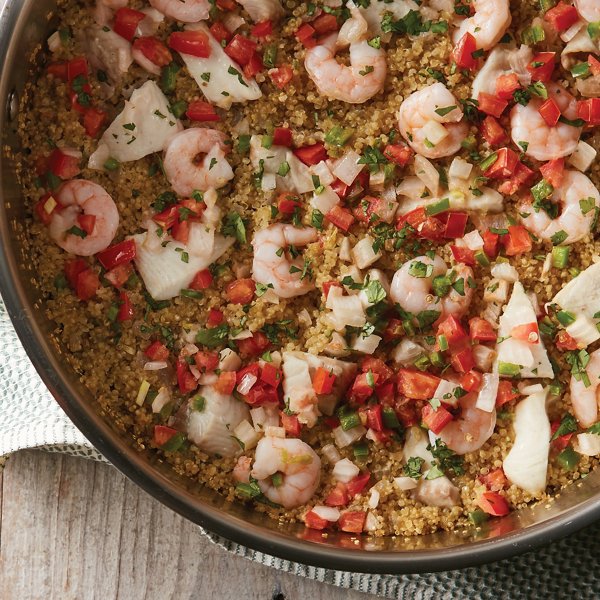 Seafood Paella Style Quinoa